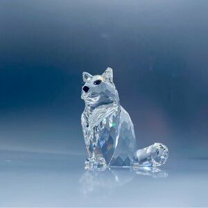 VTG Swarovski Crystal SITTING CAT Figurine # 160799, Retired